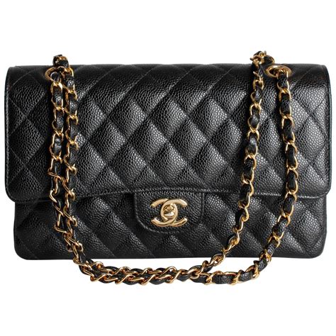 chanel black medium double flap bag|chanel medium flap bag price.